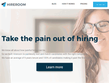 Tablet Screenshot of hireroom.com
